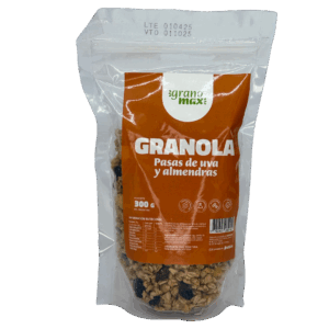Granola pasas de uva y almendras 