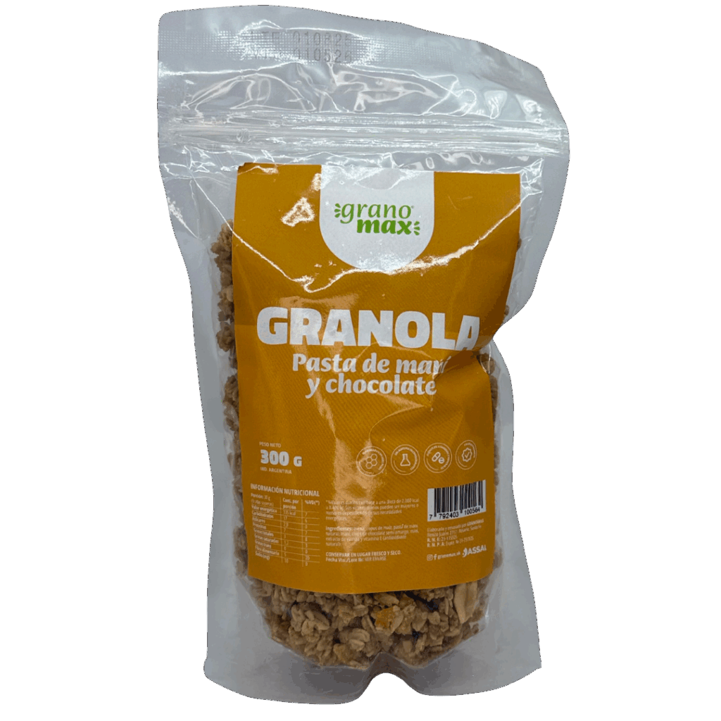 Granola Pasta de maní y chocolate 