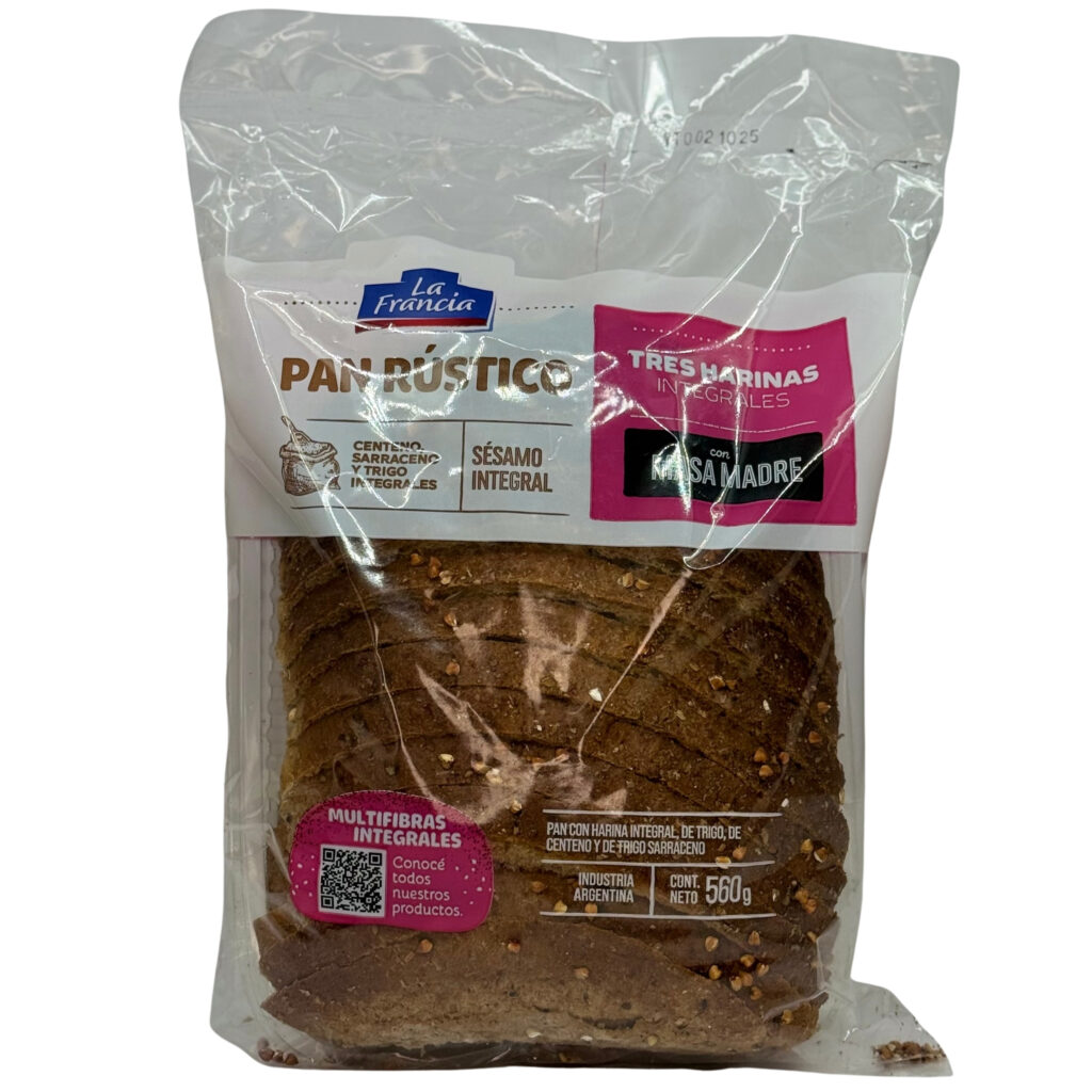 Pan rustico tres harinas 