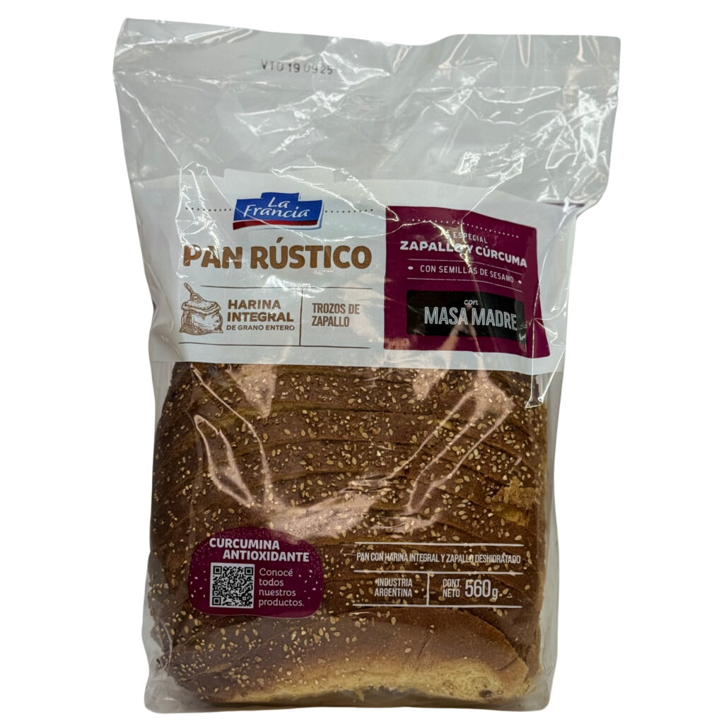 Pan rustico zapallo y curcuma 