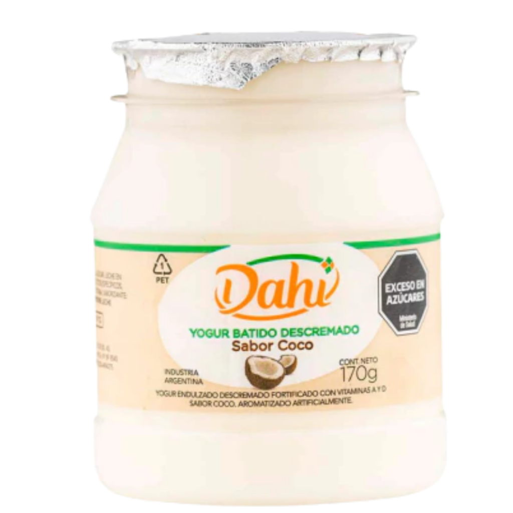 Yogur batido descremado coco 