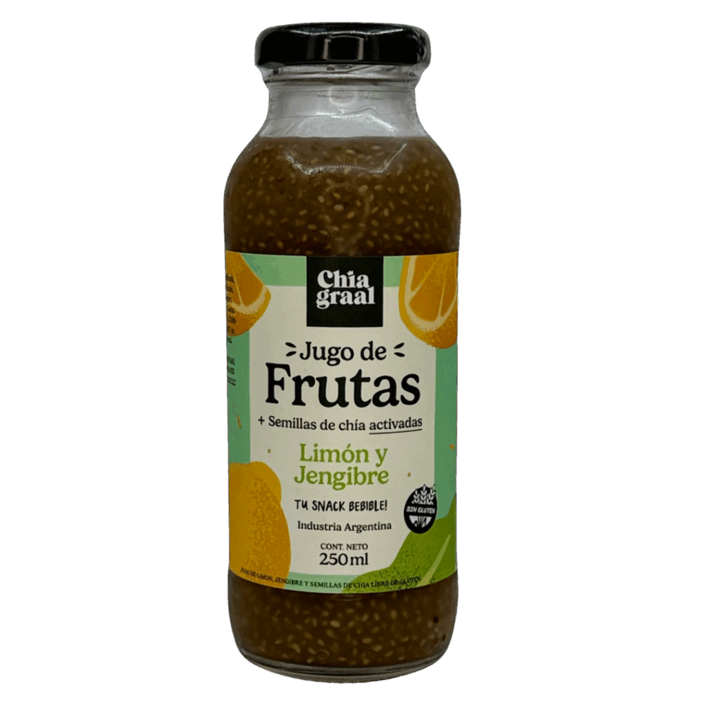 Jugo de Frutas de Limón y Jengibre Graal Chia