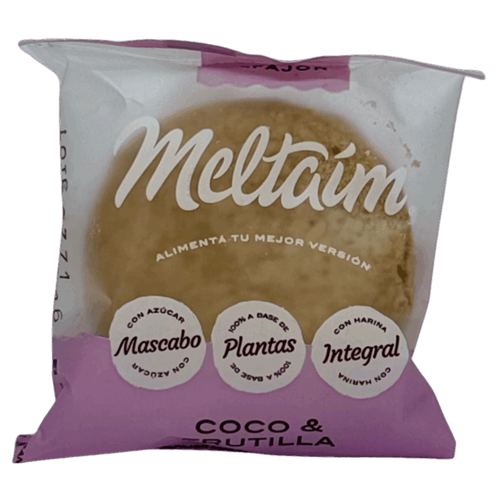 Alfajor coco y frutilla 