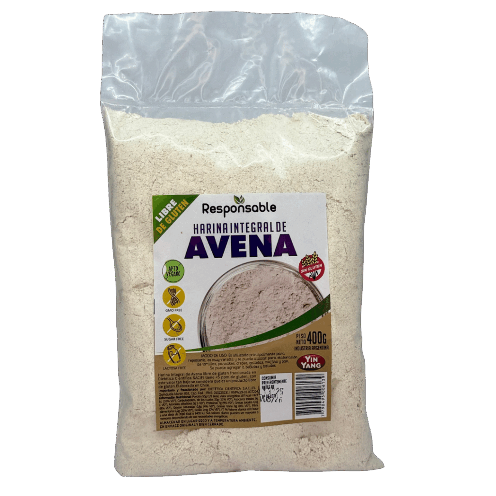Harina Integral de Avena Sin Tacc 
