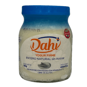 Yogur entero natural sin azucar 