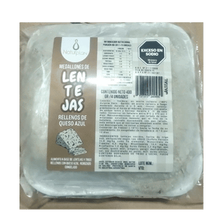 Medallones de lentejas rellenos queso azul 